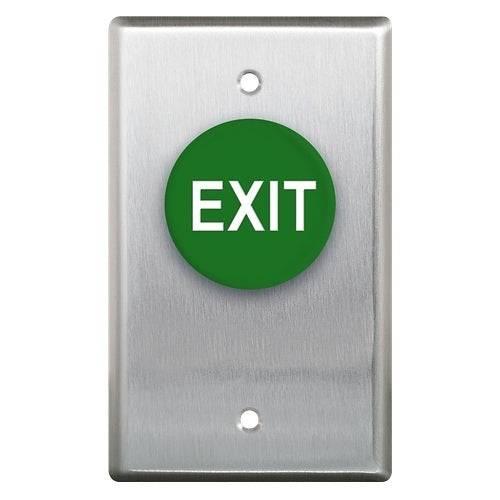 Camden CM-420GE Mushroom Switch Exit, N/O and N/C, Green