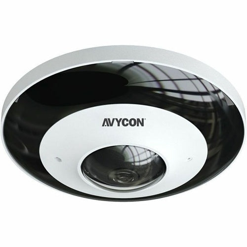AVYCON AVC-PNN61FLT 6MP Weatherproof Fisheye IP Camera, 360° Panoramic Lens, Black/White