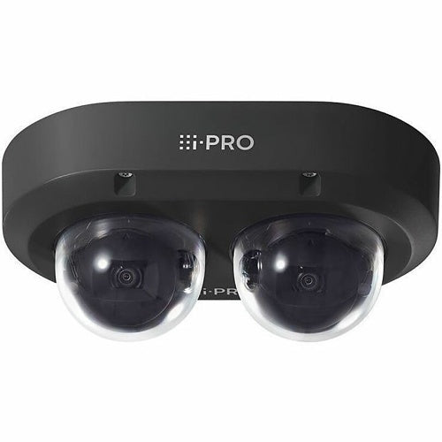 i-PRO WV-S85402-V2L1 2x4MP IR Outdoor Multi-Directional Dual Sensor IP Camera with AI Engine, Black
