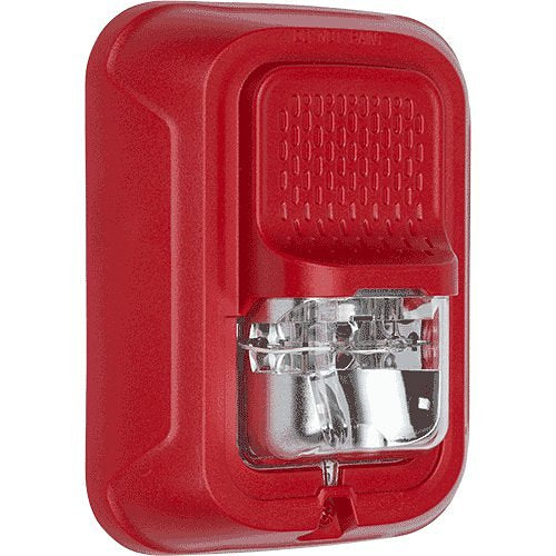 System Sensor P4RLA-P 4 Wire Wall Horn Strobe, Red Plain