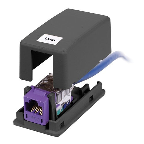 Hubbell HSB1BKP Station UL Plenum Rated Surface Mount Box, 1-Port