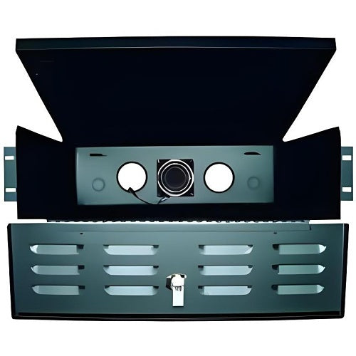 Mier BW-235 Fan-Ventilated NVR / DVR / CPU Lockbox, Indoor, NEMA 1, Rack Mount, 17.73 x 5.1 x 24\\", Black