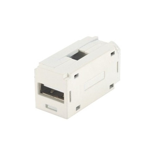 Panduit CMUSBAAWH Mini-Com USB 2.0 Female A to Female A Insert Coupler Module, White