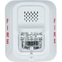 System Sensor P4WLA-P 4-Wire White Wall Horn Strobe, Plain Image of BK-P4WLP