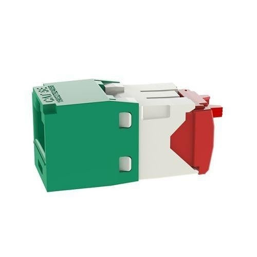 Panduit CJ5E88TGGR Mini-Com Module Cat 5e UTP Keystone Jack, 8 Pos 8 Wire, Green