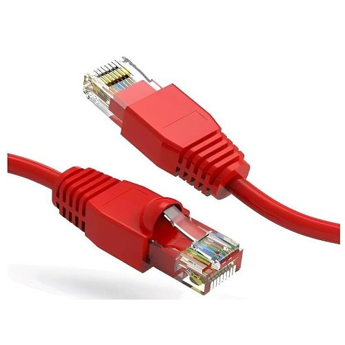 Lynn Electronics CAT6A-25-RDB CAT6A Booted Ethernet Cable, 25\', Red