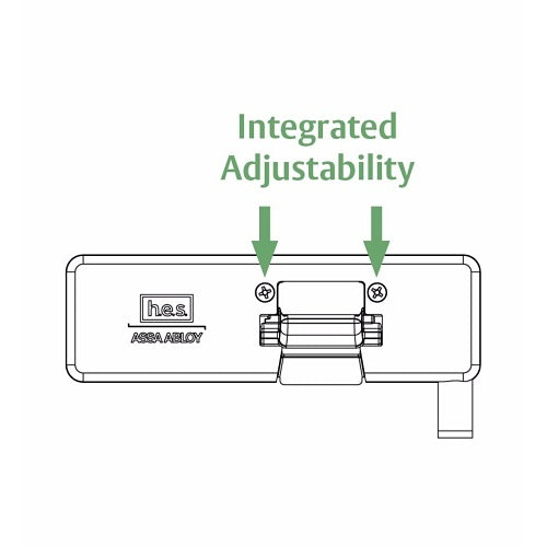 HES 9100L-630 9100 Series Left Hand Surface Mounted Electric Strike, Satin Stainless Steel