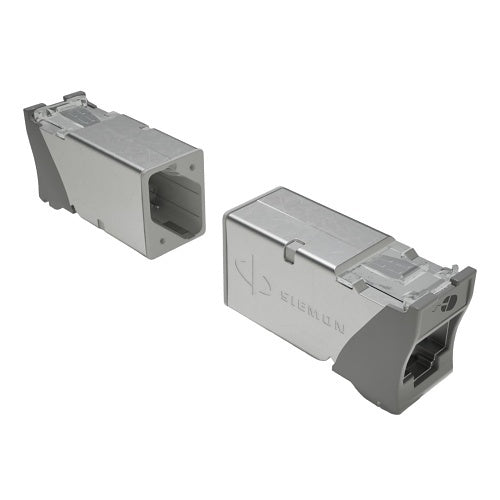 Siemon Z6A-S04 Keystone Jack, Z-Max 6A Shielded Outlet, Gray