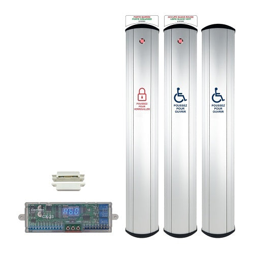 Camden CX-WC17F 6\\" Wide Column Switch with LED Annunciator Restroom System Kit, French