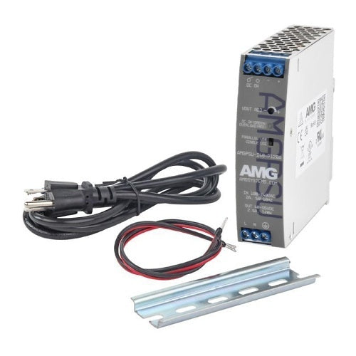 AMG Systems AMGPSU-I48-P120A-K Industrial Power Supply with DIN-Rail Mounting, 52VDC, 120W, Fault Relay Output