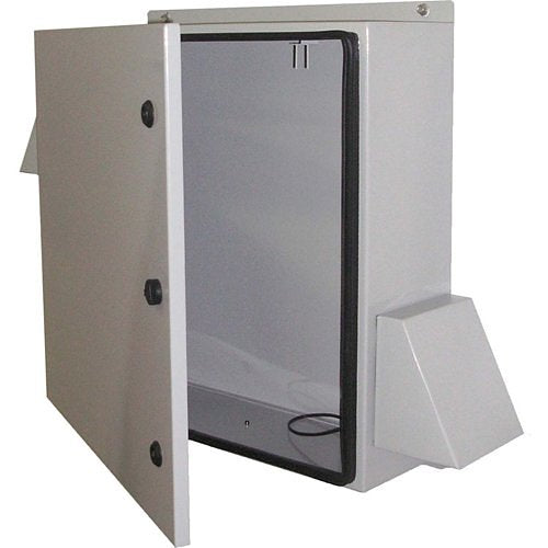 Mier BW-1248FC Outdoor Fan-Ventilated Electrical Enclosure, 24" 24" 8", Gray