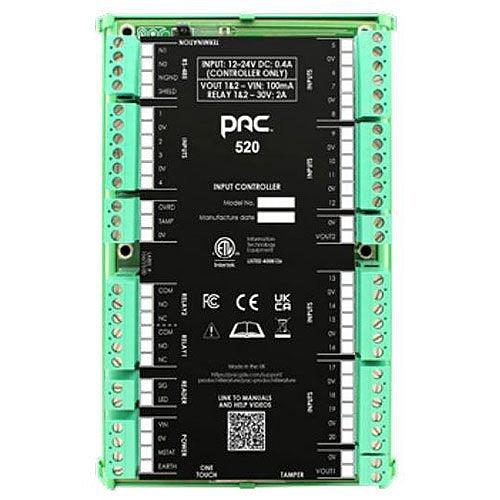 Comelit 520 Input Controller DIN-Mount with One-Touch Test Mode, 20 User Configurable Inputs