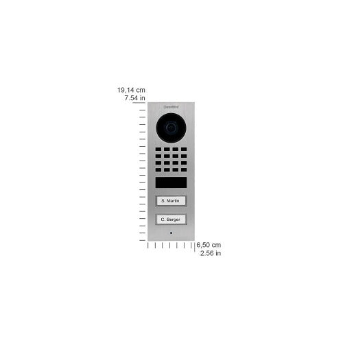 DoorBird D1102V-S-SSV2A Flush Mount IP Video Intercom System, PoE