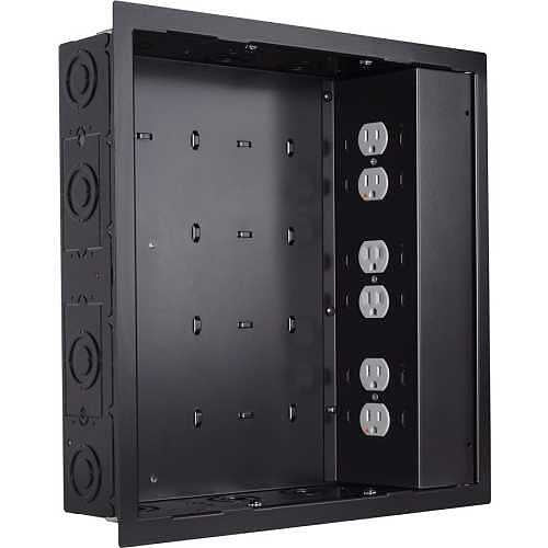 Chief PAC526FBP6 Mounting Box for Wall Mounting System Black