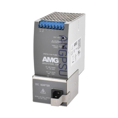 AMG Systems AMGPSU-I48-P480A-IEC Industrial Power Supply with DIN-Rail Mounting, 52VDC, 480W, Fault Relay Output