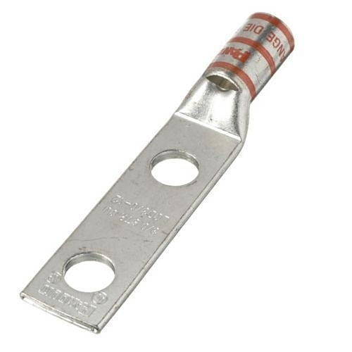 Panduit LCD3/0-12-X Copper Compression Connector Lug, 2-Hole, 3/0AWG Wire
