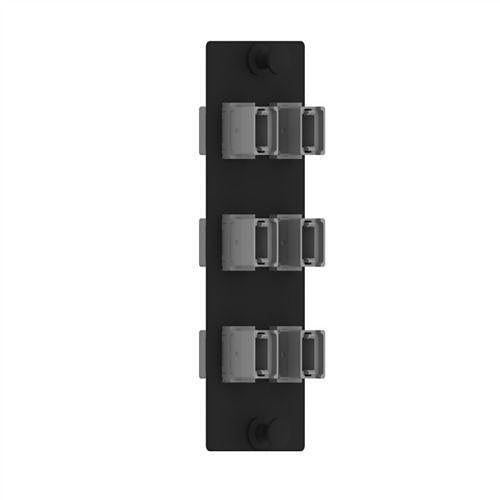 Panduit FAPV0612CGMPO Fiber Adapter Panel, 6 Key-Up / Key-Up MPOs, Type B, Vertical, Charcoal Gray, Vert