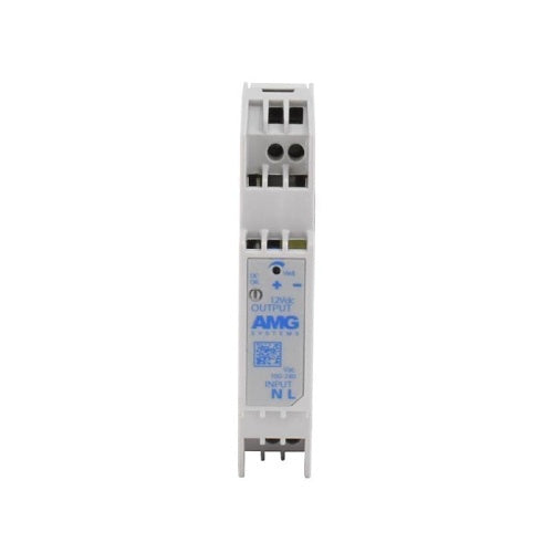 AMG Systems AMGPSU-T12-P15 Industrial Power Supply, DIN-Rail Mounting, 12VDC, 15W (1.2A)