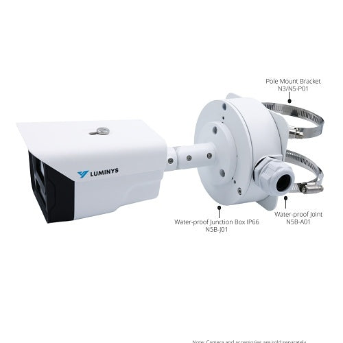 Luminys N4B-8VA2 N4 Mainstream Series 8 MP LumiNightKing IP Bullet Camera with 2.8 mm Lens, White-Light LEDs, IP66, PoE/DC