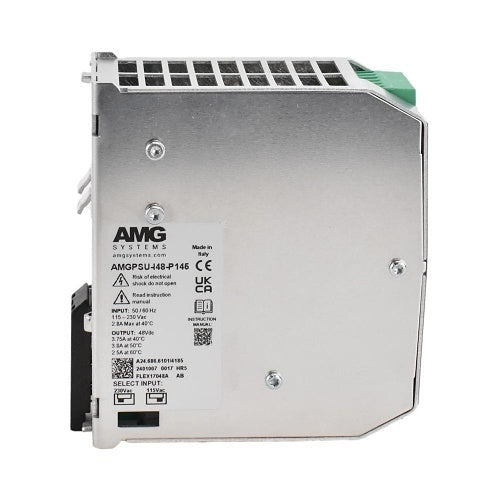 AMG Systems AMGPSU-I48-P145 Industrial Power Supply with DIN-Rail Mounting, 48VDC, 145W