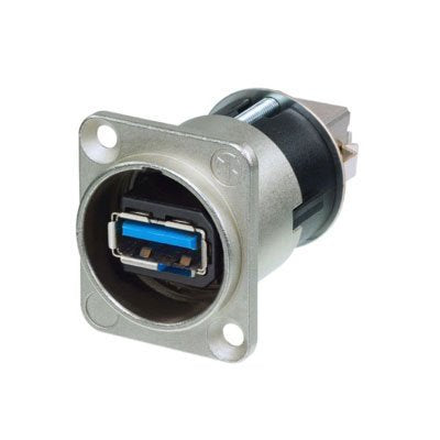 NEUTRIK NAUSB3 Reversible USB 3.0 Gender Changer (Type and B), D-Housing, Nickel