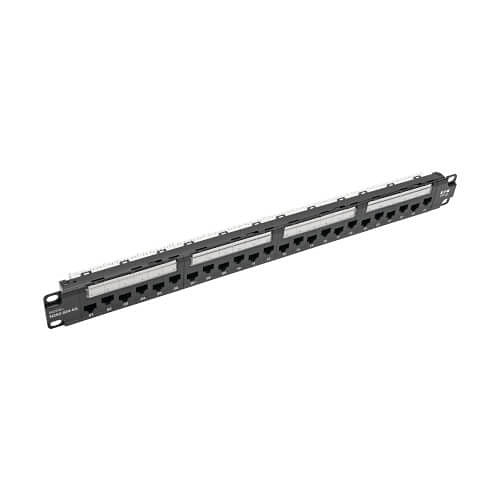 Tripp Lite N252-024-6A 24-Port 1U Rack-Mount CAT6A 110 Patch Panel with Cable Management Bar, 110 Punchdown, RJ45