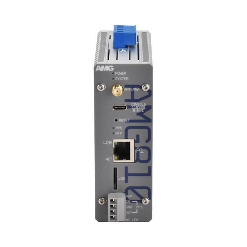 AMG Systems AMG810-1F-PD AMG810 Series Stratum 1 Network Time Server, 1 x 10/100Base-T(x) RJ45 Port, 1 x GNSS Input, 1 x PPS Input/Output, 1 x Digital Output, Antenna Not Included