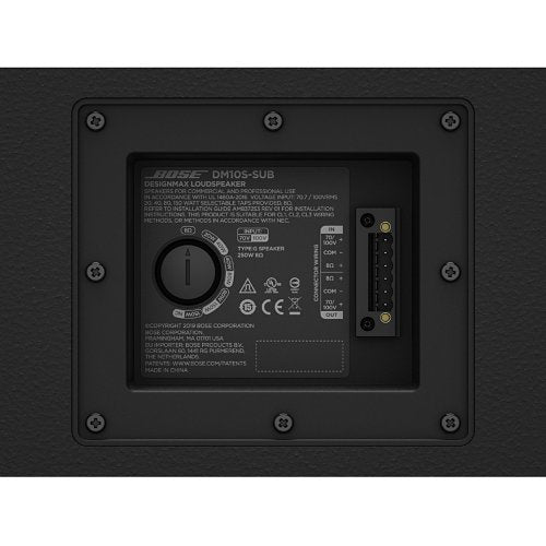 Bose Professional DM10S-SUB DesignMax 10 in. Surface Mount Subwoofer, 300 W, Black Image of 1B-831856011