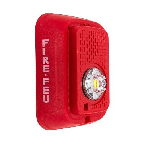 System Sensor SRLED-B L-Series Wall-Mount Strobe with LED, Bilingual Marking, Red
