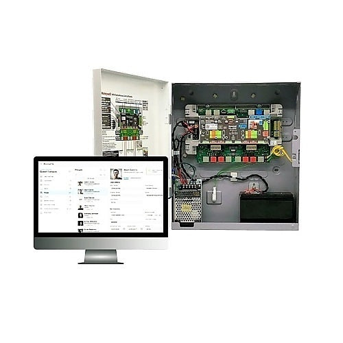 Honeywell NC-MPA2MPKIT MAXPRO Access Control Kit with MPA2 2-Doors, Access Controller and Metal Enclosure, 2x OP30HONS OmniProx Mullion Proximity Card Reader and 10x OmniProx ISO Credential Cards