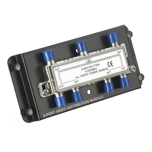 Hubbell NSOVM62G netSELECT Module with 6-Way Coax, 2.3 GHz, Plastic