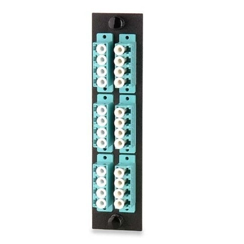 Signamax UFE-B-12LC-G 24-Fiber (6-Quad) LC MM LOF Adapter Plate, Aqua Adapters