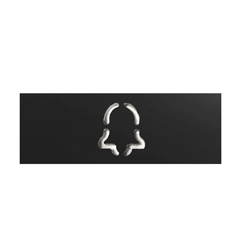 DoorBird 423874312 D11x Series Nameplate for Call Button with Bell Symbol, Graphite Black