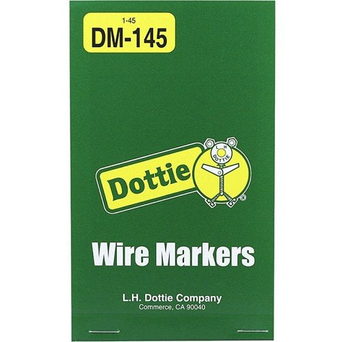 Dottie DM145 Vinyl Cloth Wire Marker Book, 1-45 Image of LH-DM145