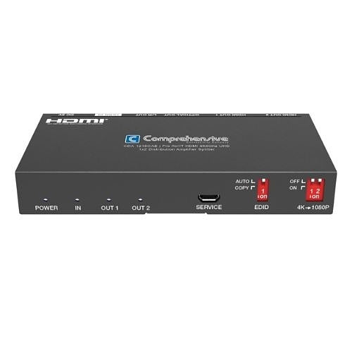 Comprehensive CDA-1218GAE Pro AV/IT Integrator Series HDMI UHD 1x2 Distribution Amplifier Splitter with Audio Extraction, EDID Management and 4K to 1080p Down-Scaler