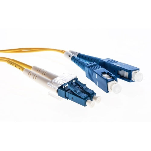 Cleerline 3DOS2LCSC10M-UPC XD Series Bend Performance Duplex Patch Cable, LC/UPC-SC/UPC, OS2, 3.0 mm Riser, Yellow, (10M) 33\'