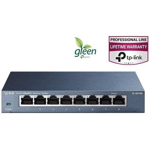 TP-Link TL-SG108 8-Port 10/100/1000 Mbps Desktop Switch