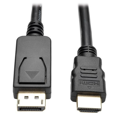 Tripp Lite P582-003-V2 DisplayPort 1.2 to HDMI Adapter Cable, DP with Latches to HDMI M/M, 4K, 3\' (0.9m)