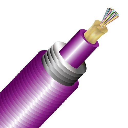 Cleerline TA024M4D9MP BendSafe Interlocking Armored Cable, Multimode, OM4, 24 Strand, Distribution, 1000\'