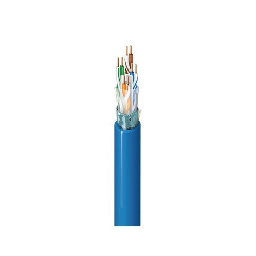 Belden 2413F 0021000 Category 6+ Enhanced Premise Horizontal Cable 350MHz, 4 Pair, 23 AWG Solid Bare Copper Conductors, U/UTP, Plenum-CMP, Flamarrest PVC-LS Jacket, Red, Reel, 1,000\'