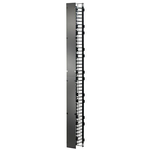 Ortronics MM20VMS706-B Mighty Mo 20 Vertical Manager with Cover, 6" x 8.62"D for 7'