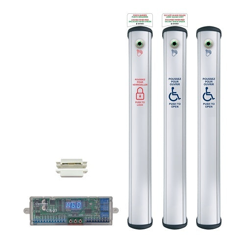Camden CX-WC18SLVRFE Column Switch Restroom Control Kit, French / English
