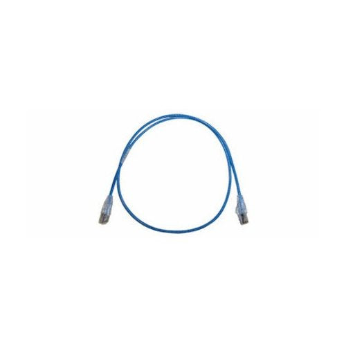 Belden CAD1106002 CAT6 Patch Cable, 28/4 Stranded, UTP, CMR, T568A/B-T568A/B, 2\' (0.6m), Blue