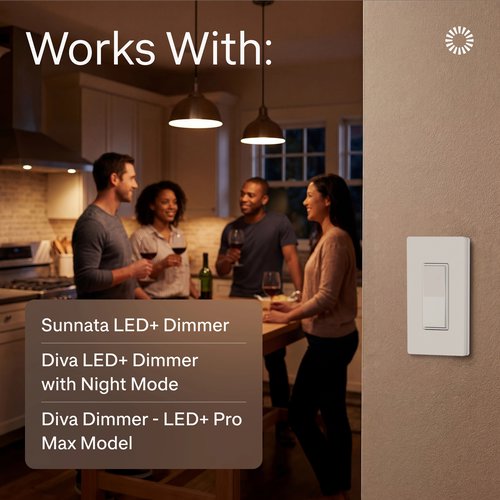 Lutron ST-AS-WH Accessory Switch, Multi-Location Switching for Select LED+ Dimmer Switches and LED+ Pro Max models, White