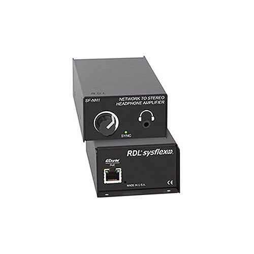 RDL SF-NH1 Dante Network to Stereo Headphone Amplifier Image of RL-SFNH1