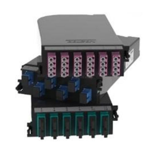 Belden FCSH12LDFS FiberExpress Ultra HD Standard Splice Cassette, OS2, 12-Ports LC Duplex Blue Adapters, Splicing, Pigtails not included