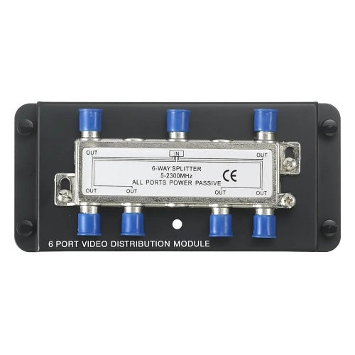 Hubbell NSOVM62G netSELECT Module with 6-Way Coax, 2.3 GHz, Plastic
