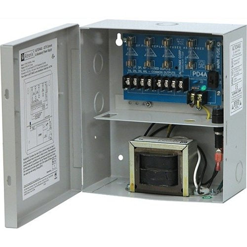 Altronix ALTV244UL CCTV Power Supply, 4 Fused Outputs, 24/28VAC at 3.5A, BC100 Enclosure Image of AX-ALTV244UL