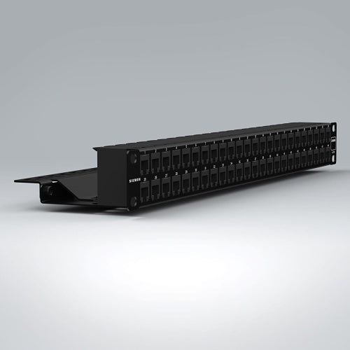 Siemon Z-PF-48 Z-MAX 48-Port Empty Flat Patch Panel, Detached Wire Manager, Copper, UTP, 1U, Black