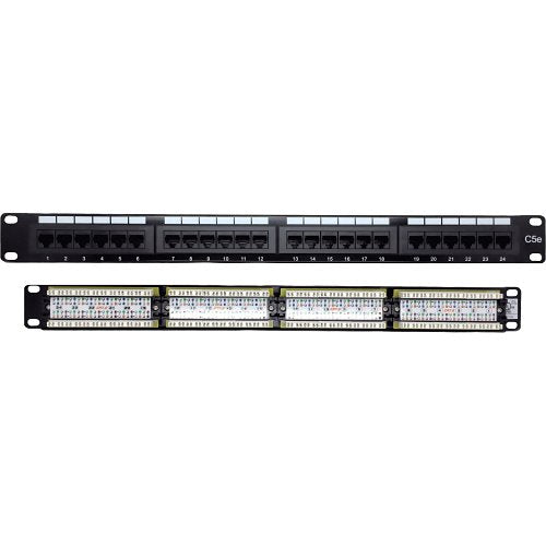 W Box 0E-C5EPP24 CAT5e Patch Panel, 24-Port Image of 0E-C5EPP24
